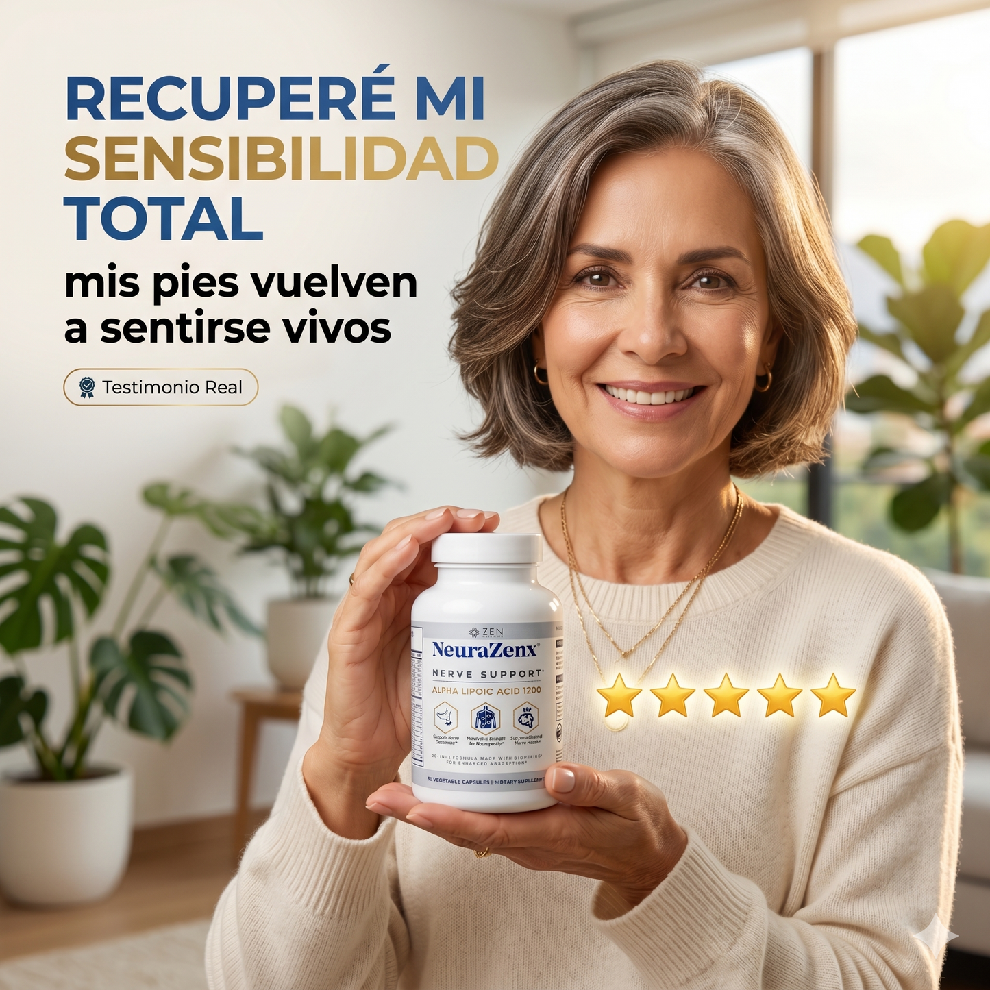Neurazenx — Apoyo Nervioso Avanzado · Fórmula 20-en-1 con ALA 1200mg · Para Neuropatía, Hormigueo y Pérdida de Sensibilidad